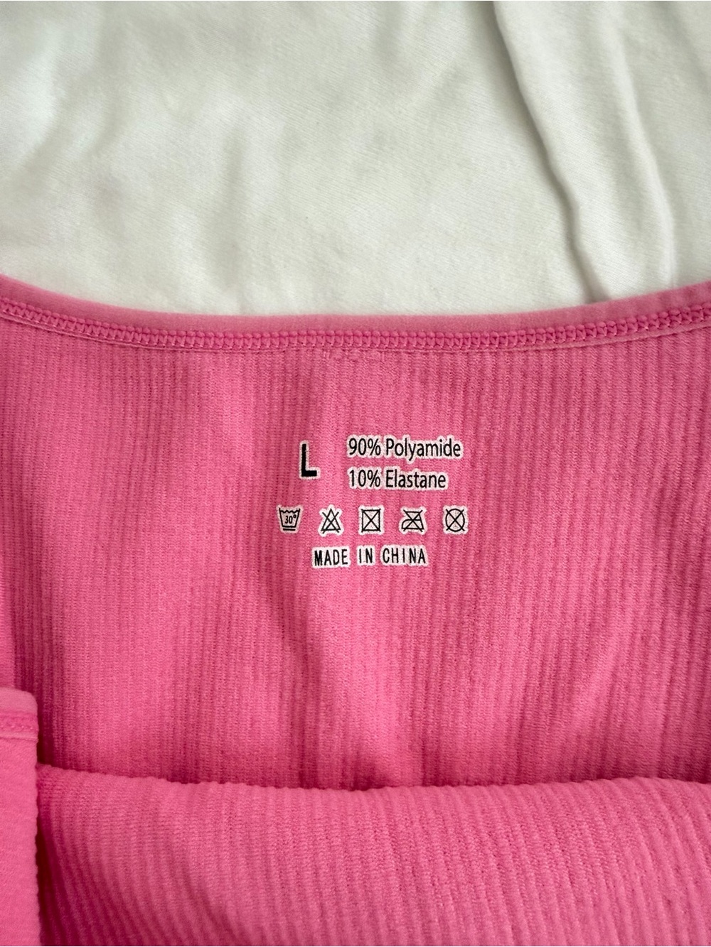Amazon Pink Ribbed Square-Neck Bodysuit - Picture 4 of 4